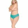 Dreamgirl International Simply Sexy Lace Tanga Open Crotch Panty Turquoise