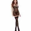Dreamgirl International Simply Sexy Stretch Lace Garter Slip & G-string
