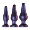 EDC Hueman Comets Butt Plug Set Of 3 - Purple Anal Toys