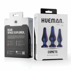 EDC Hueman Comets Butt Plug Set Of 3 - Purple Anal Toys