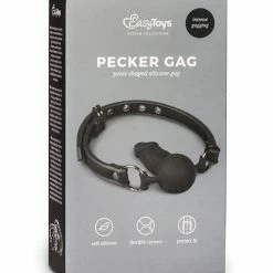EDC Kink & BDSM Easy Toys Ball Gag With Silicone Dong - Black