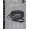 EDC Kink & BDSM Easy Toys Fetish Collar With Leash - Black