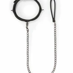 EDC Kink & BDSM Easy Toys Fetish Collar With Leash - Black