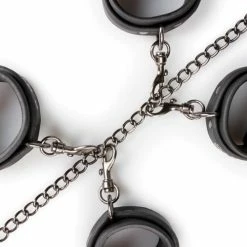 EDC Easy Toys Fetish Set With Collar, Ankle & Wrist Cuffs - Black