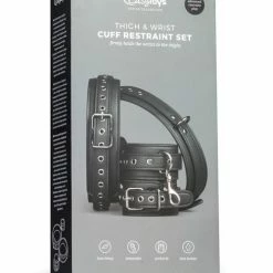 EDC Kink & BDSM Easy Toys Thigh & Wrist Cuff Set - Black