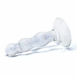 Electric Eel Glas Triple Play Beaded Butt Plug - Clear