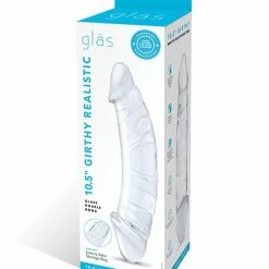 Electric Eel Glas 10.5" Realistic Girthy Glass Double Dong - Clear Dildos
