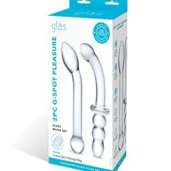 Electric Eel Glas 2 Piece G-Spot Pleasure Glass Dildo Set - Clear