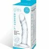 Electric Eel Glas 7" Realistic Curved Glass Dildo W-veins - Clear