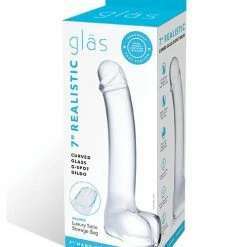 Electric Eel Glas 7" Realistic Curved Glass G-spot Dildo