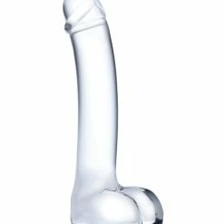 Electric Eel Glas 7" Realistic Curved Glass G-spot Dildo