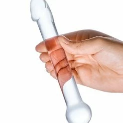 Electric Eel Dildos Glas 7" Realistic Head Glass Dildo - Clear