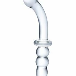 Electric Eel Glas 8" Ribbed G-Spot Glass Dildo Dildos