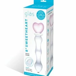 Electric Eel Glas 8" Sweetheart Glass Dildo - Pink-Clear