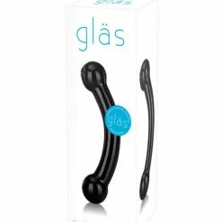 Electric Eel Glas Double Bull Glass Dildo - Black