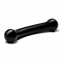 Electric Eel Glas Double Bull Glass Dildo - Black