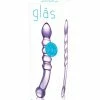 Electric Eel Glas Purple Rain Ribbed Glass Dildo