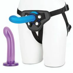 Electric Eel Dildos Lux Fetish 3 Piece Beginners Strap On & Pegging Set - Multi Color
