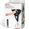 Electric Eel Dildos Lux Fetish 8.5" Realistic Vibrating Dildo With Strap On Harness Set