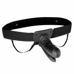 Electric Eel Lux Fetish Unisex Vibrating Hollow Double Penetration Strap On Dildo