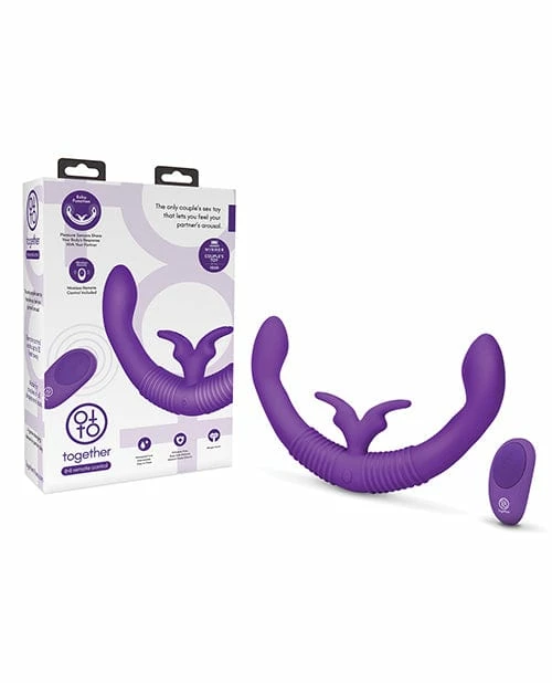 Electric Eel Together Female Intimacy Vibe With Remote - Purple Dildos