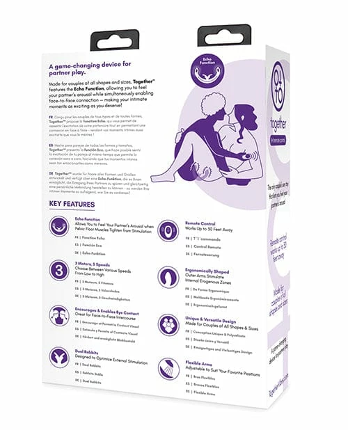 Electric Eel Together Female Intimacy Vibe With Remote - Purple Dildos