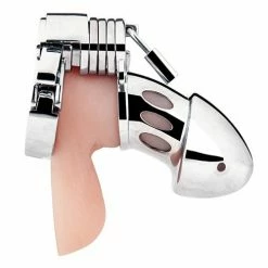 Electric Eel Kink & BDSM Blue Line Obedience Cage - Silver