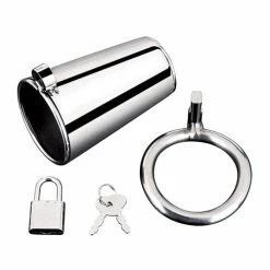 Electric Eel Blue Line Ultimate Cock Tease Cage - Silver