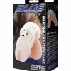 Electric Eel Blue Line Silicone Chastity Cage - White