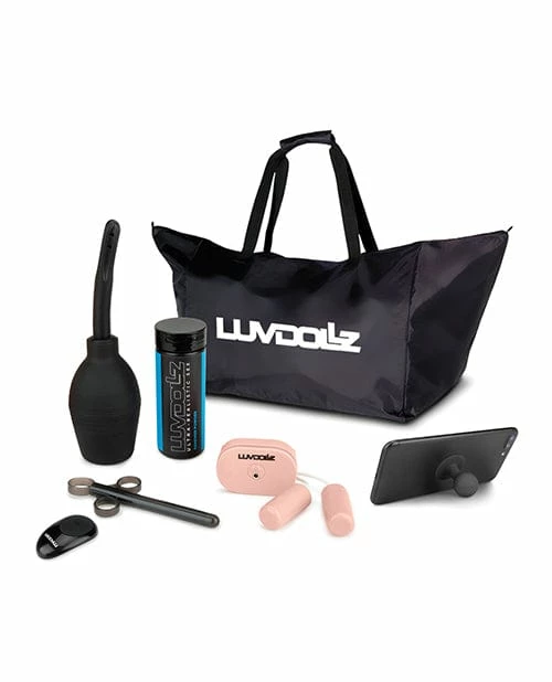 Electric Eel Luvdolz Remote Control Rechargeable Doggy Style Pussy & Ass W-douche - Ivory