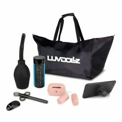 Electric Eel Penis Toys Luvdolz Remote Control Rechargeable Pussy & Ass With Douche - Ivory
