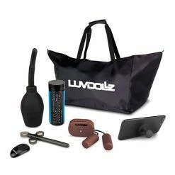 Electric Eel Luvdolz Remote Control Rechargeable Spread Eagle Pussy & Ass With Douche - Mocha