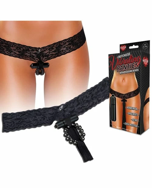 Electric Eel Vibrators Hustler Vibrating Panties With Hidden Vibe Pocket, Bullet & Stimulation Beads