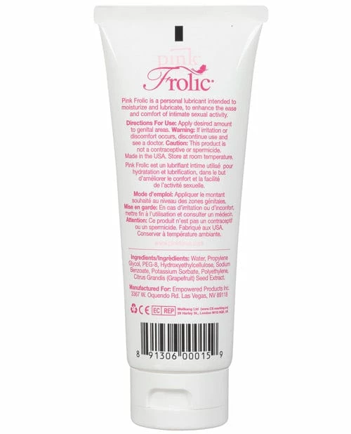 Empowered Products Pink Frolic Gel Lubricant - 3.3 Oz. Flip Top Tube Lubes