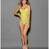 Escante Lingerie Euphoria Strappy Back Teddy Neon Lime O-s