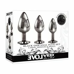Evolved Novelties Anal Toys Evolved Black Gem Anal Plug Set