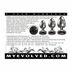 Evolved Novelties Anal Toys Evolved Black Gem Anal Plug Set
