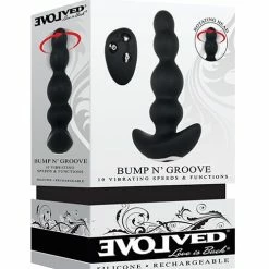 Evolved Novelties Evolved Bump N' Groove Vibrating Butt Plug - Black Anal Toys