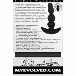 Evolved Novelties Evolved Bump N' Groove Vibrating Butt Plug - Black Anal Toys