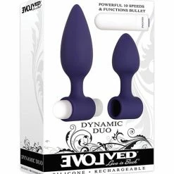 Evolved Novelties Evolved Dynamic Duo Anal Rechargeable - Purple-White Anal Toys