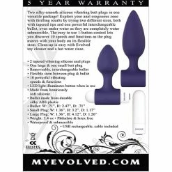 Evolved Novelties Evolved Dynamic Duo Anal Rechargeable - Purple-White Anal Toys