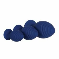Evolved Novelties Anal Toys Evolved Get Your Groove On 3 Piece Silicone Anal Plug Set - Blue
