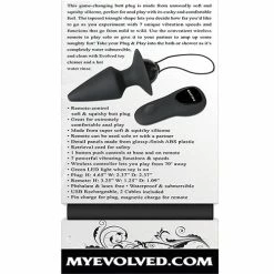 Evolved Novelties Evolved Plug & Play Remote Anal Plug - Black