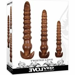 Evolved Novelties Evolved Twisted Love 3 Piece Plug Set - Gold