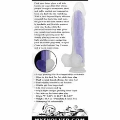 Evolved Novelties Evolved Luminous Dildo Stud Non Vibrating - Purple Dildos