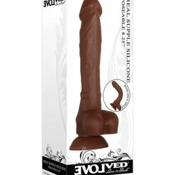 Evolved Novelties Evolved Real Supple Silicone Poseable Dark 8.25” Dildos