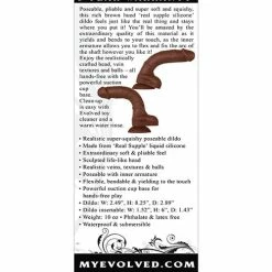 Evolved Novelties Evolved Real Supple Silicone Poseable Dark 8.25” Dildos