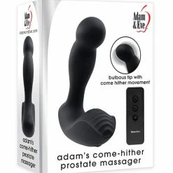 Adam & Eve Adam's Come Hither Prostate Massager W-remote - Black Anal Toys