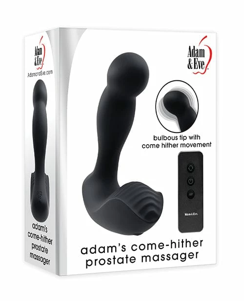 Adam & Eve Adam's Come Hither Prostate Massager W-remote - Black Anal Toys