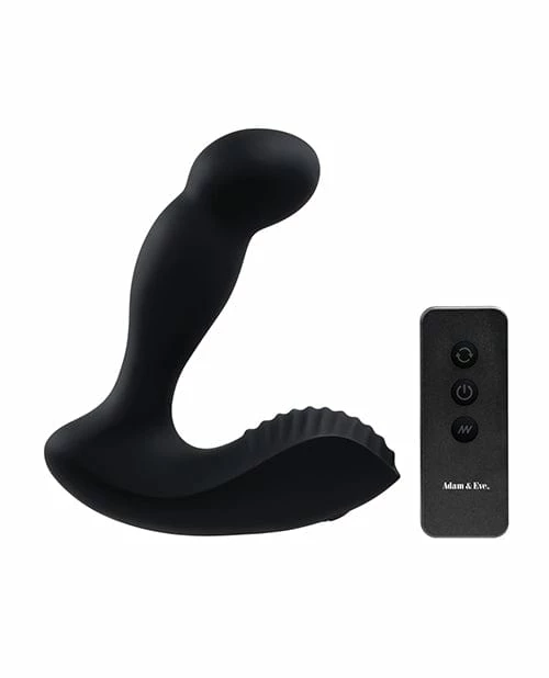 Adam & Eve Adam's Come Hither Prostate Massager W-remote - Black Anal Toys
